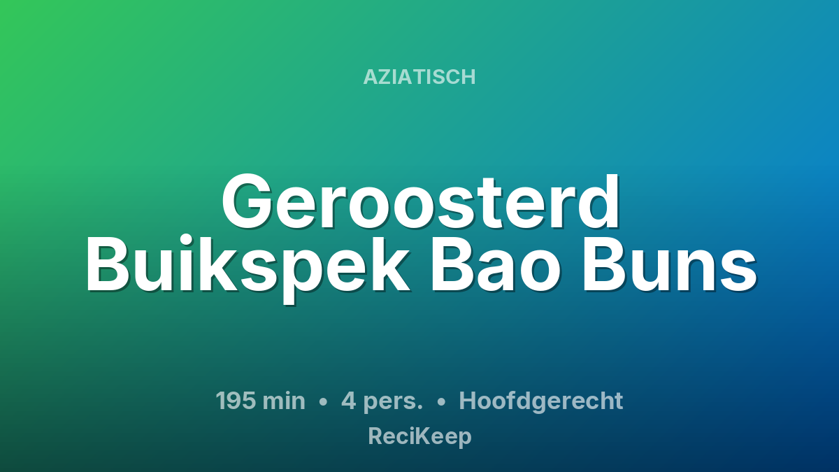 Receptkaart Geroosterd Buikspek Bao Buns – Hoofdgerecht