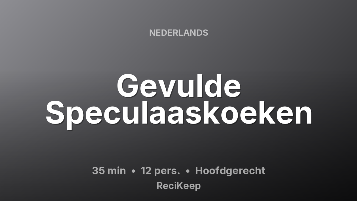 Receptkaart Gevulde Speculaaskoeken – Hoofdgerecht