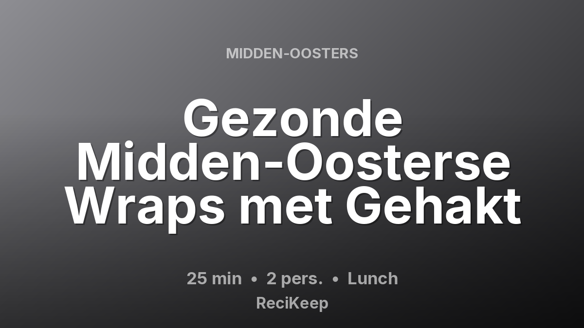 Receptkaart Gezonde Midden-Oosterse Wraps met Gehakt – Lunch