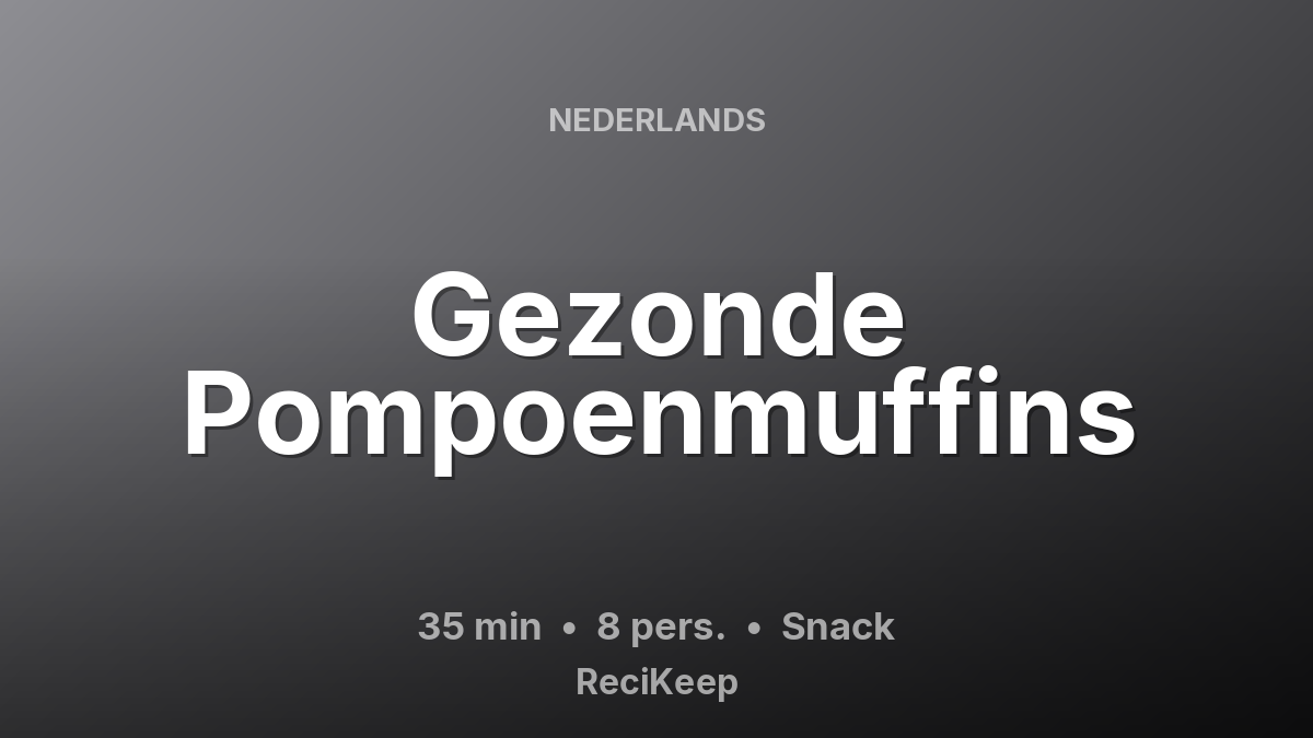 Receptkaart Gezonde Pompoenmuffins – Snack
