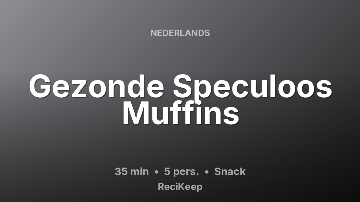 Receptkaart Gezonde Speculoos Muffins – Snack