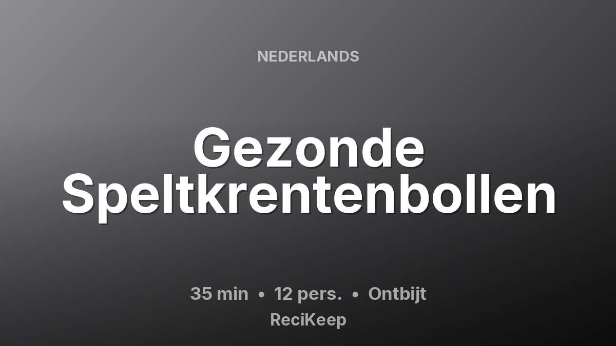 Receptkaart Gezonde Speltkrentenbollen – Ontbijt