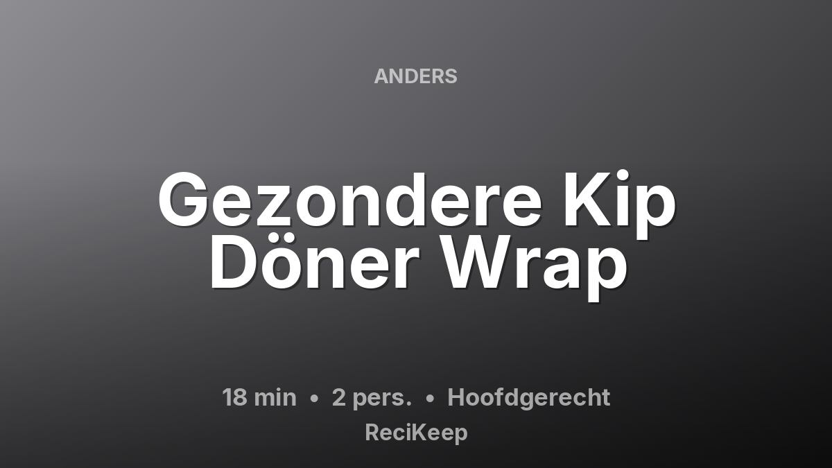 Receptkaart Gezondere Kip Döner Wrap – Hoofdgerecht