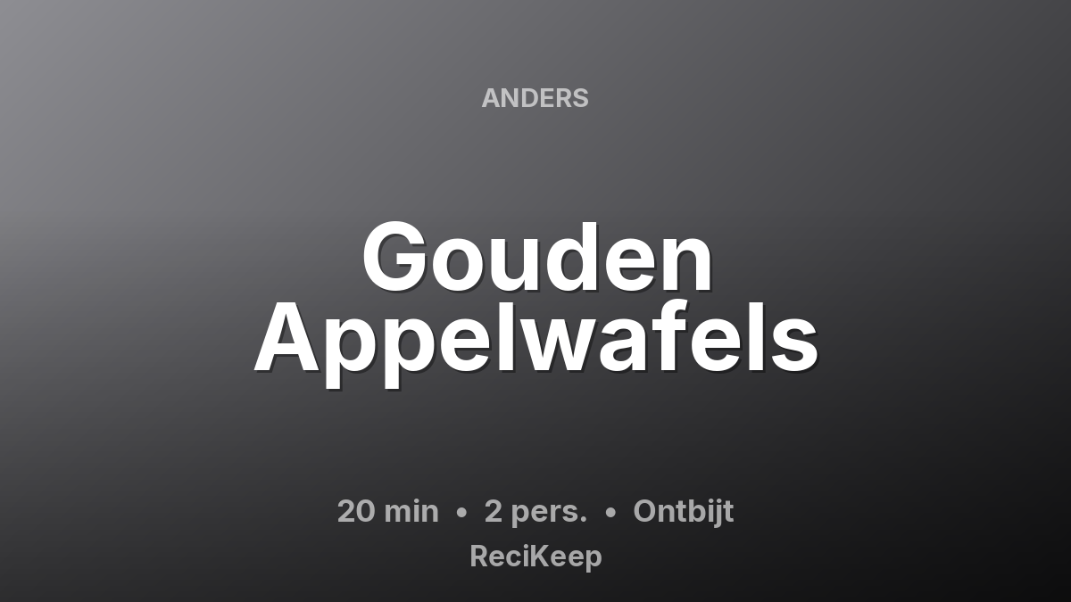 Receptkaart Gouden Appelwafels – Ontbijt