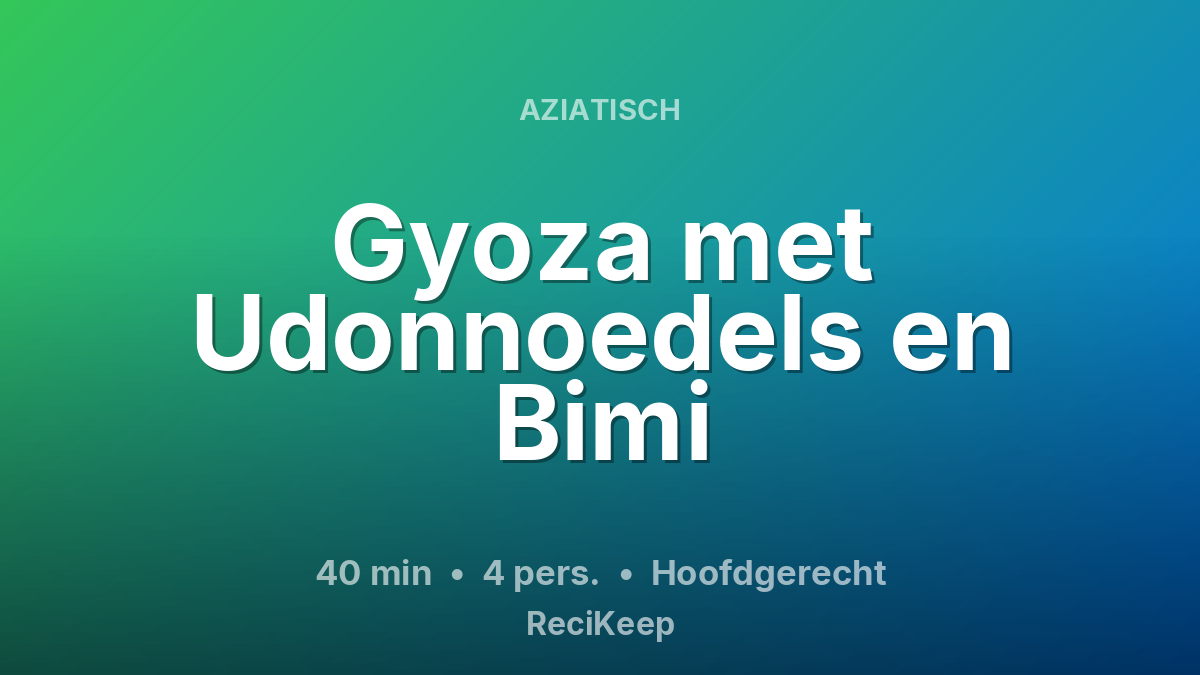 Receptkaart Gyoza met Udonnoedels en Bimi – Hoofdgerecht