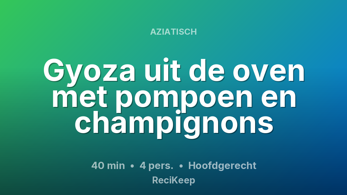 Receptkaart Gyoza uit de oven met pompoen en champignons – Hoofdgerecht