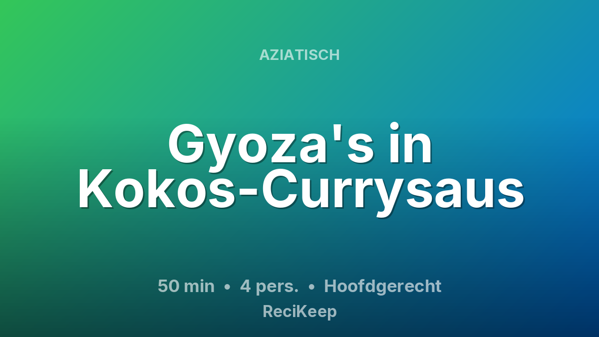 Receptkaart Gyoza's in Kokos-Currysaus – Hoofdgerecht