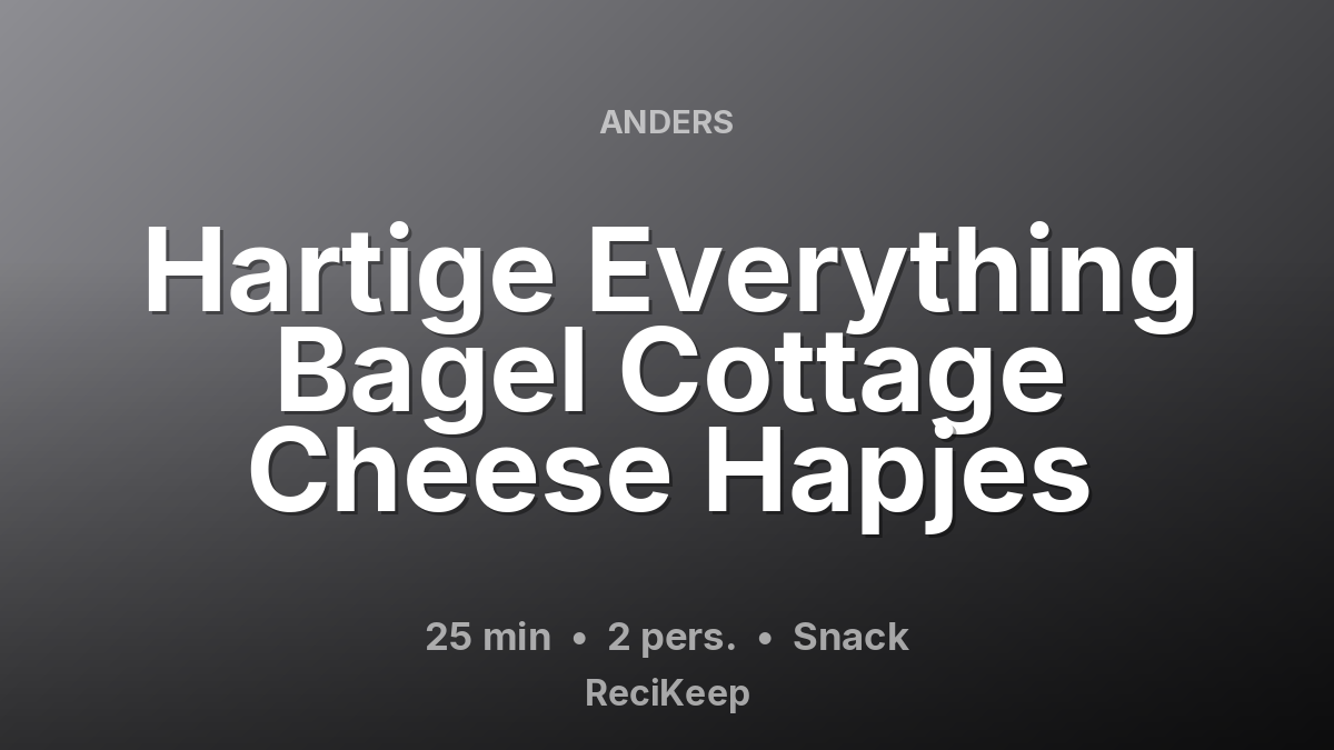 Receptkaart Hartige Everything Bagel Cottage Cheese Hapjes – Snack