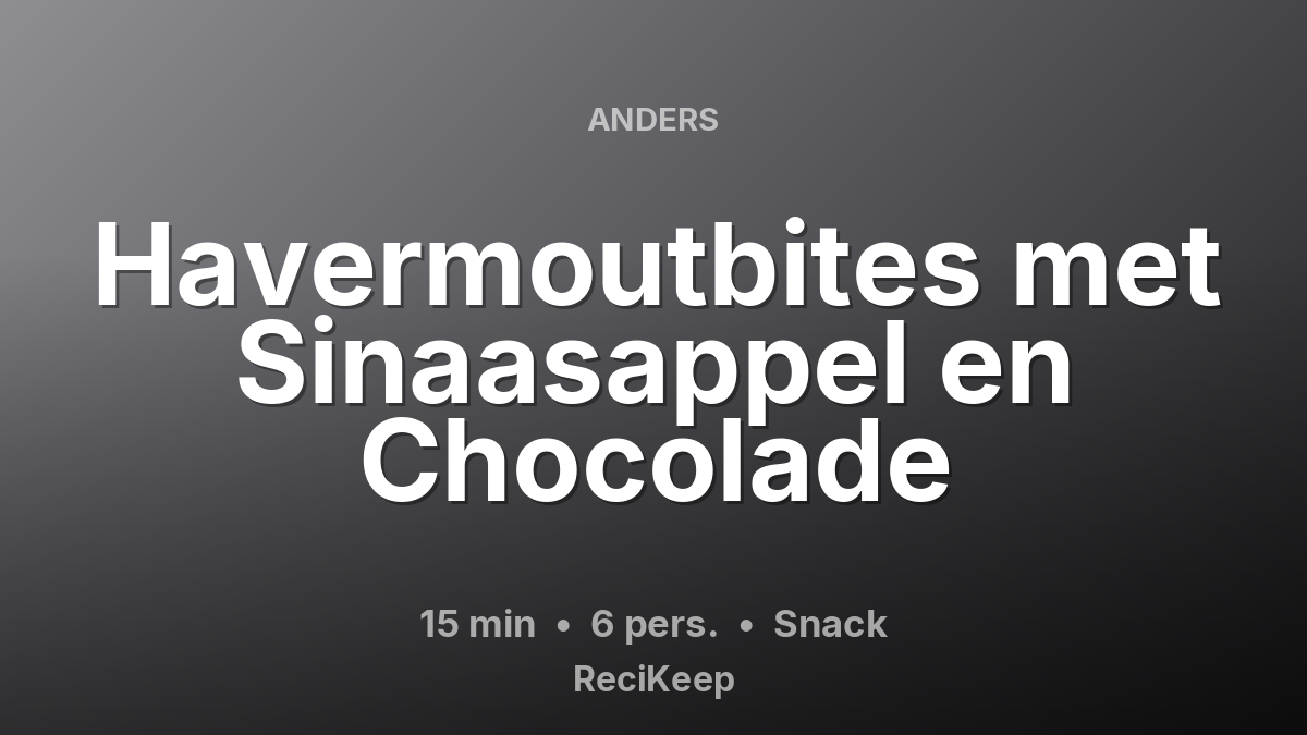 Receptkaart Havermoutbites met Sinaasappel en Chocolade – Snack
