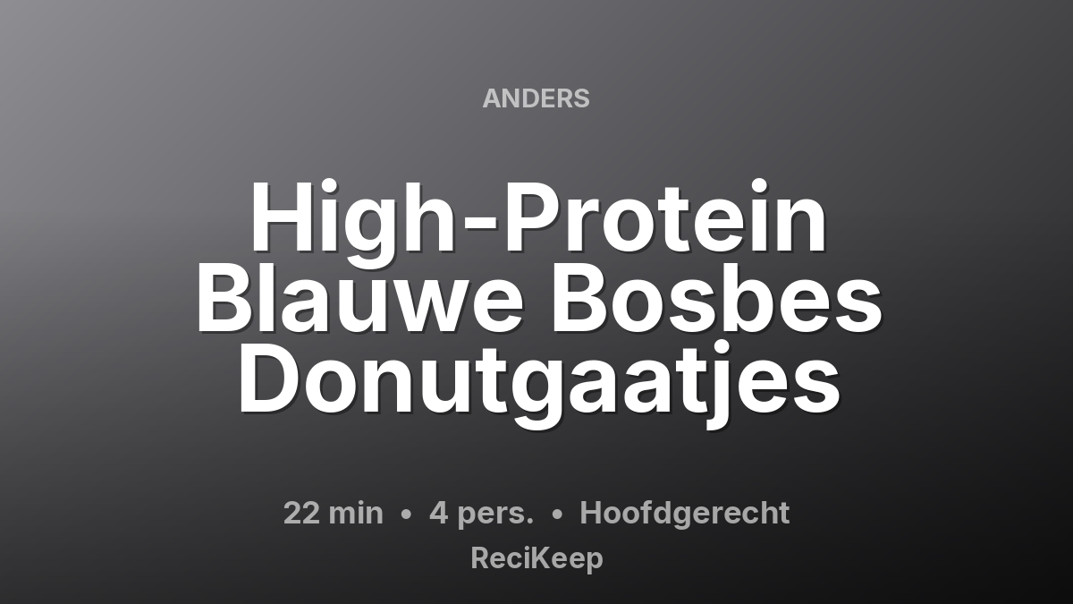 Receptkaart High-Protein Blauwe Bosbes Donutgaatjes – Hoofdgerecht