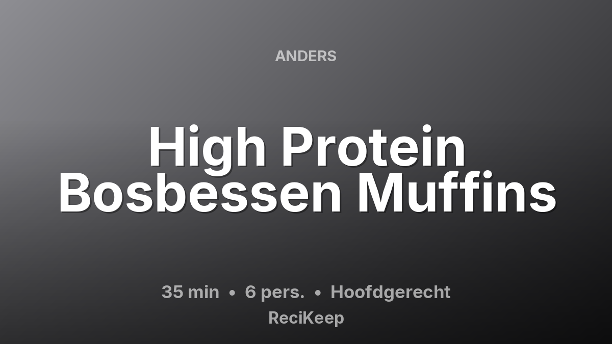 Receptkaart High Protein Bosbessen Muffins – Hoofdgerecht