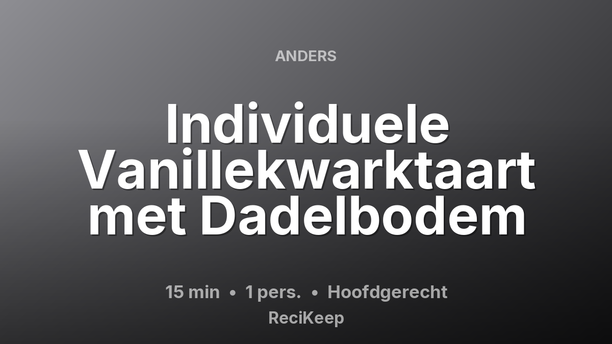 Receptkaart Individuele Vanillekwarktaart met Dadelbodem – Hoofdgerecht