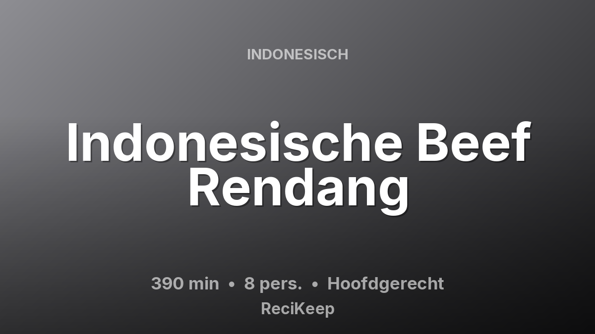 Receptkaart Indonesische Beef Rendang – Hoofdgerecht