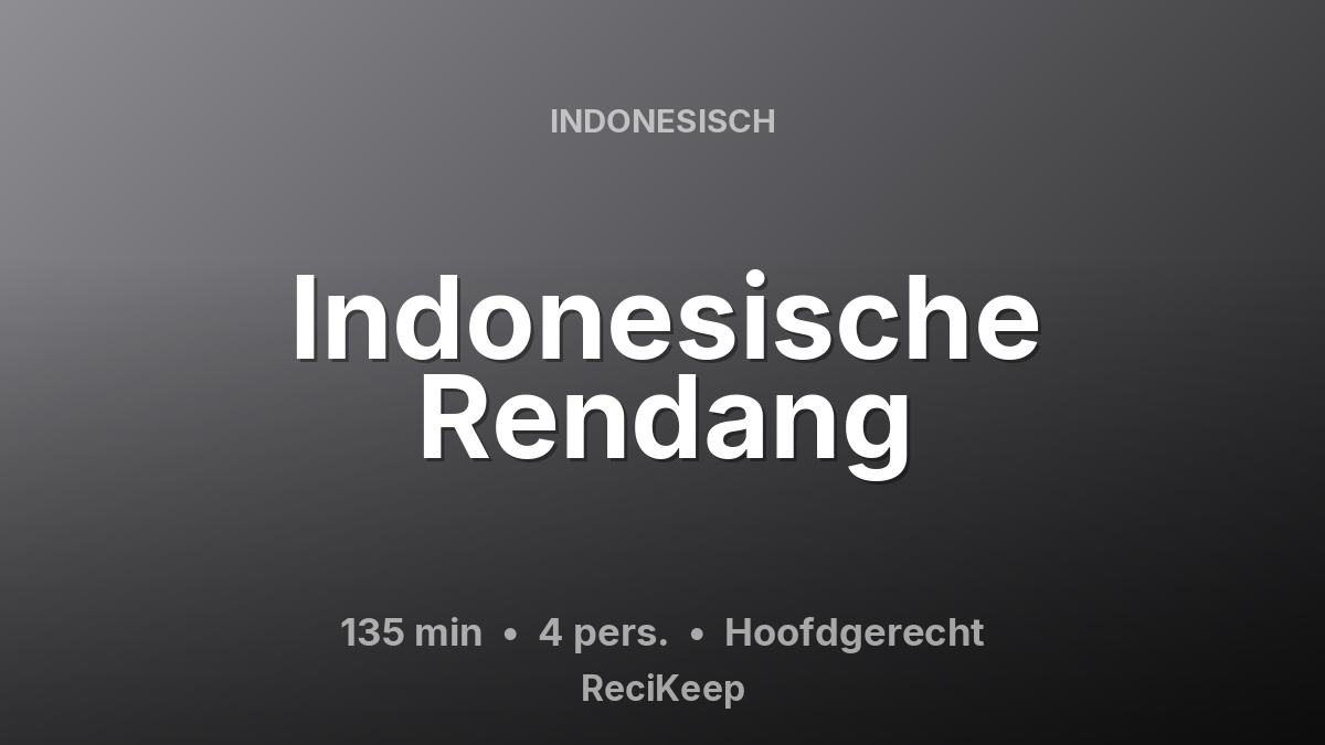 Receptkaart Indonesische Rendang – Hoofdgerecht