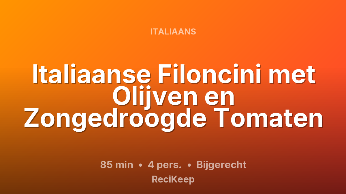 Receptkaart Italiaanse Filoncini met Olijven en Zongedroogde Tomaten – Bijgerecht