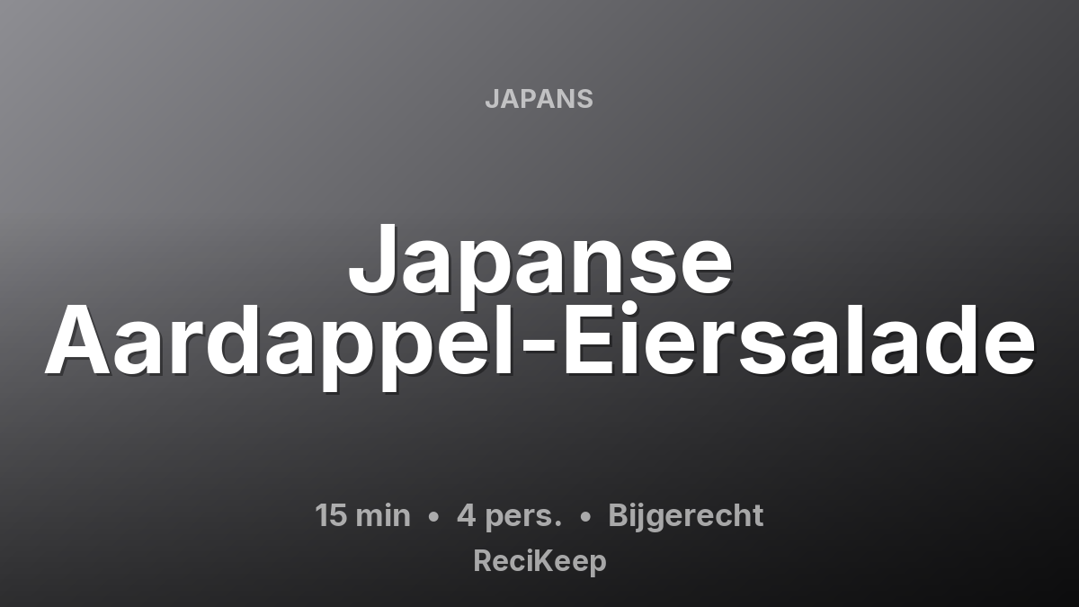 Receptkaart Japanse Aardappel-Eiersalade – Bijgerecht