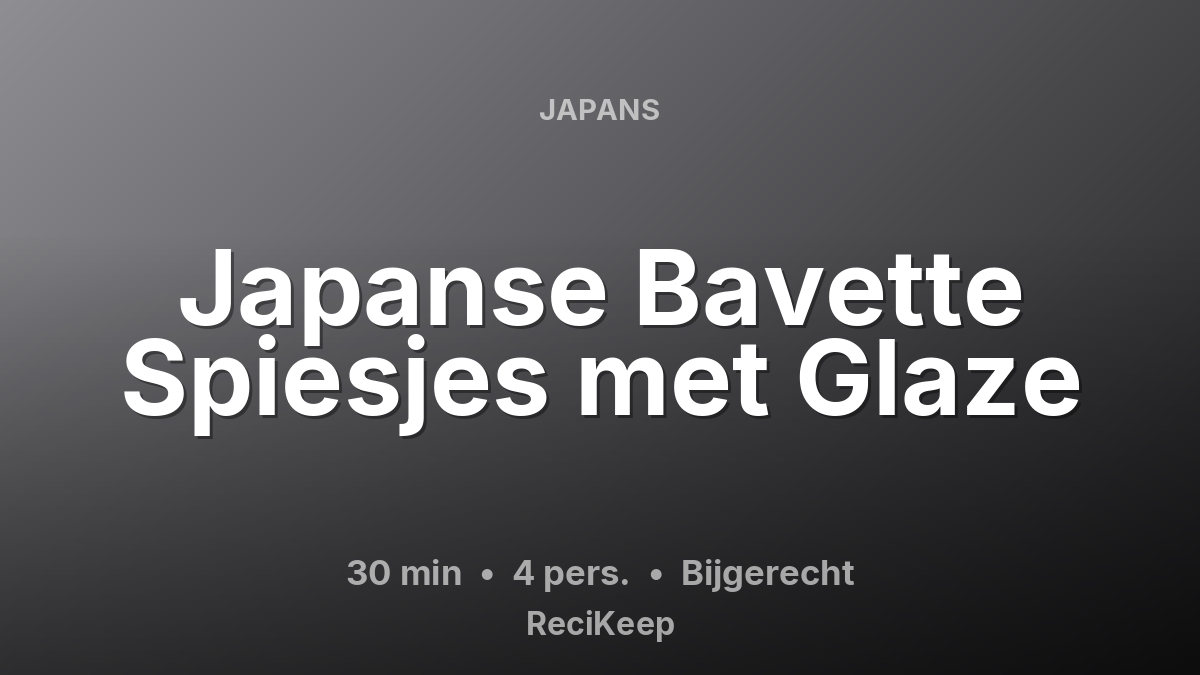 Receptkaart Japanse Bavette Spiesjes met Glaze – Bijgerecht