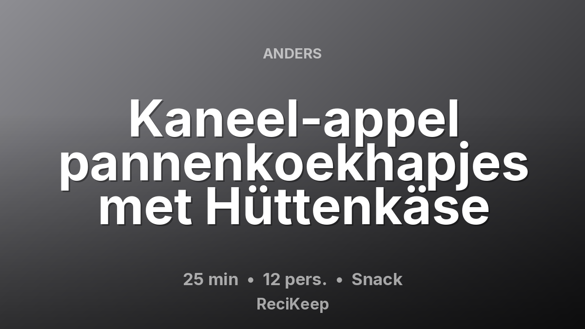Receptkaart Kaneel-appel pannenkoekhapjes met Hüttenkäse – Snack