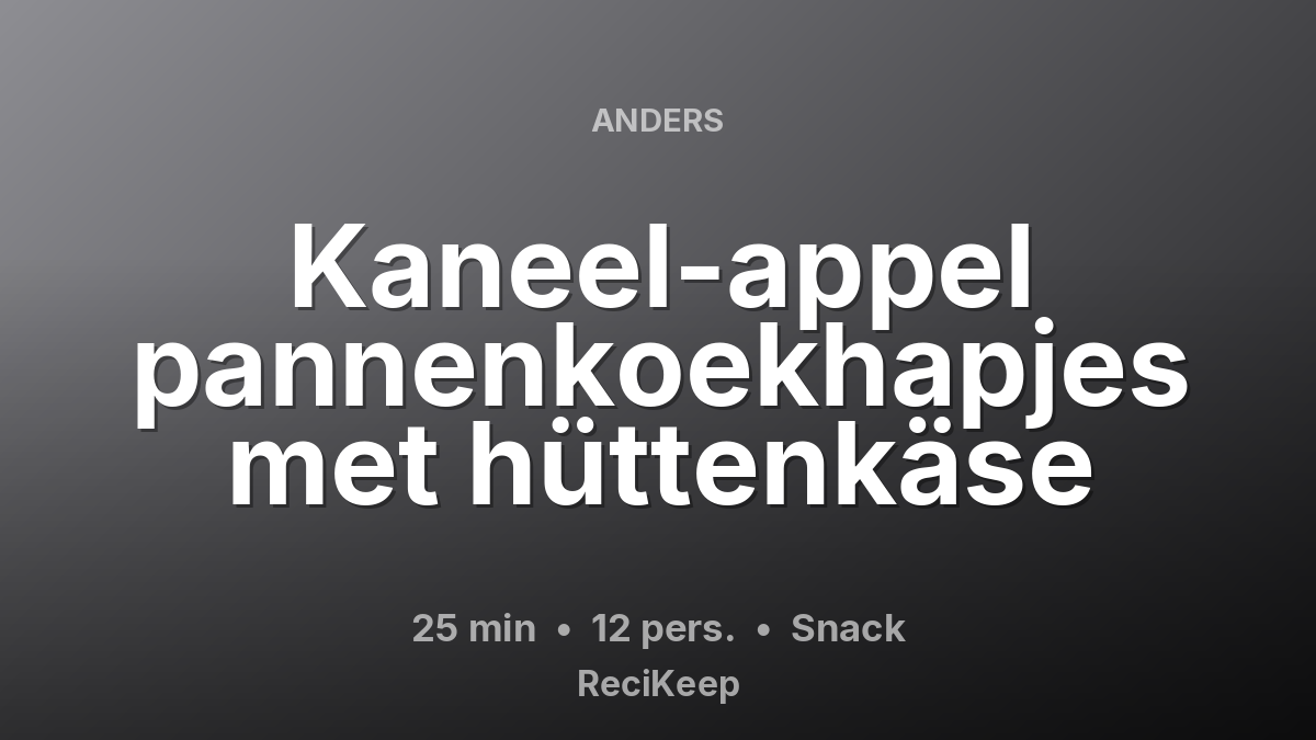 Receptkaart Kaneel-appel pannenkoekhapjes met hüttenkäse – Snack