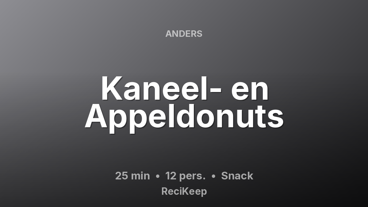 Receptkaart Kaneel- en Appeldonuts – Snack