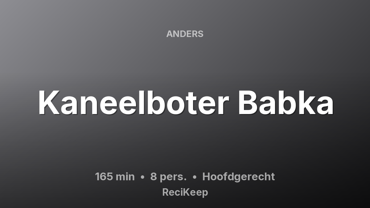 Receptkaart Kaneelboter Babka – Hoofdgerecht