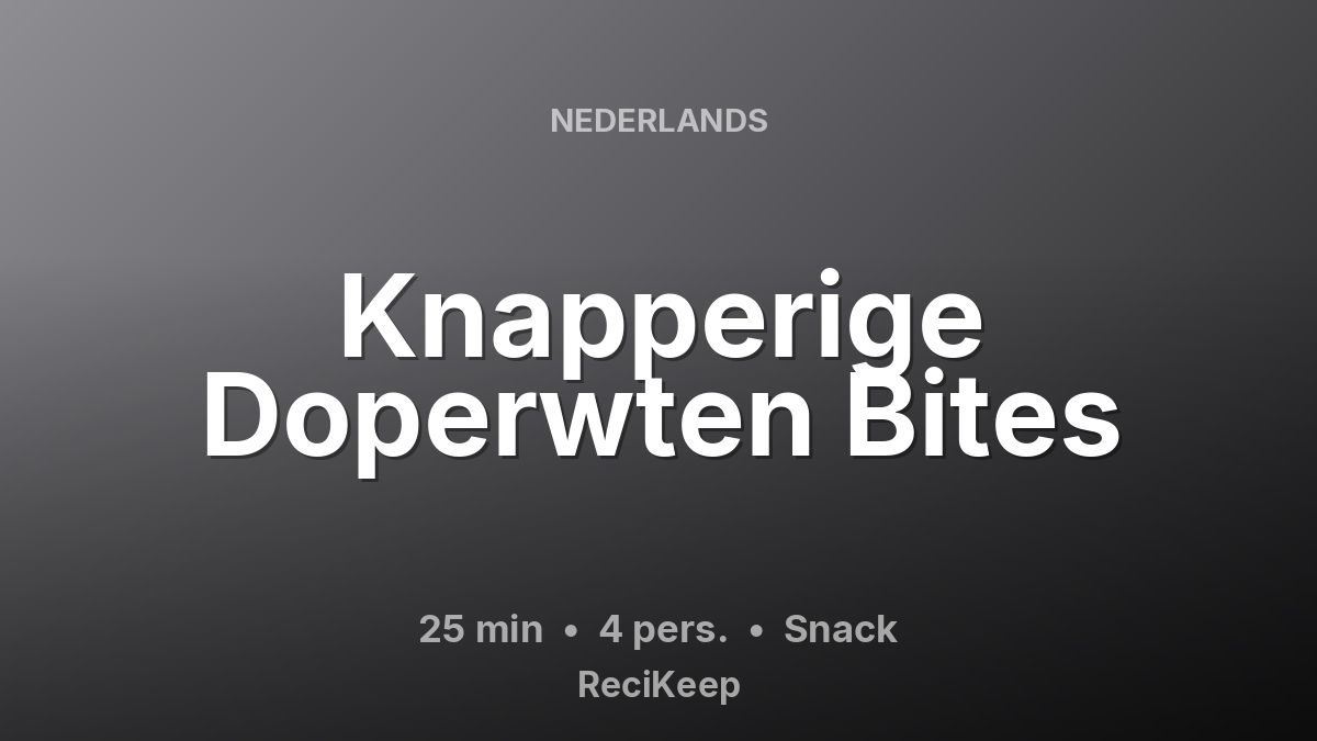 Receptkaart Knapperige Doperwten Bites – Snack