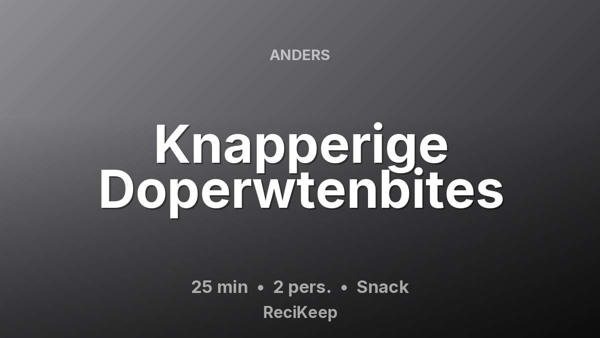 Receptkaart Knapperige Doperwtenbites – Snack