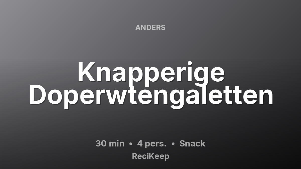Receptkaart Knapperige Doperwtengaletten – Snack