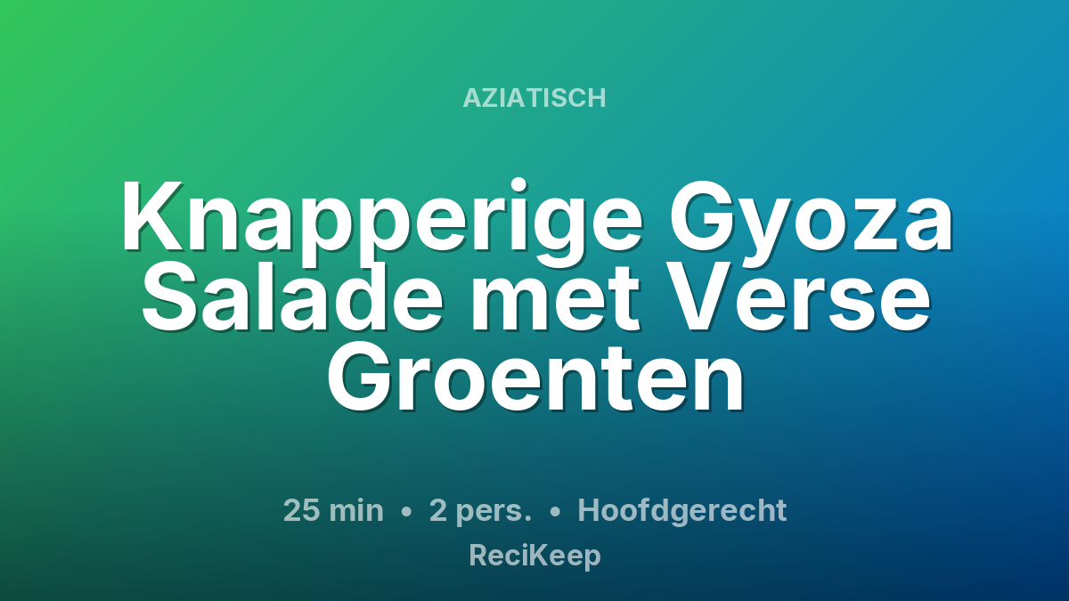 Receptkaart Knapperige Gyoza Salade met Verse Groenten – Hoofdgerecht
