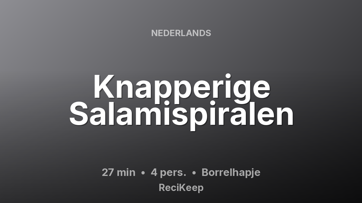 Receptkaart Knapperige Salamispiralen – Borrelhapje