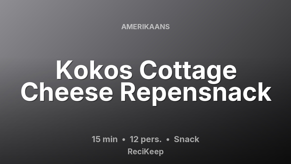 Receptkaart Kokos Cottage Cheese Repensnack – Snack