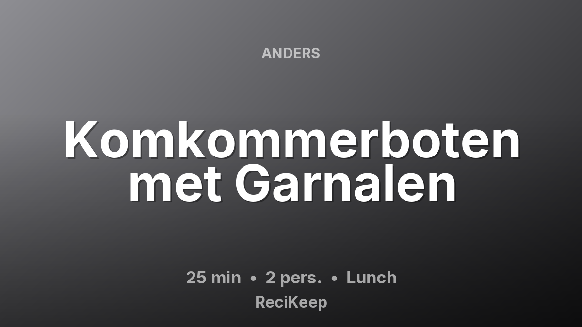 Receptkaart Komkommerboten met Garnalen – Lunch