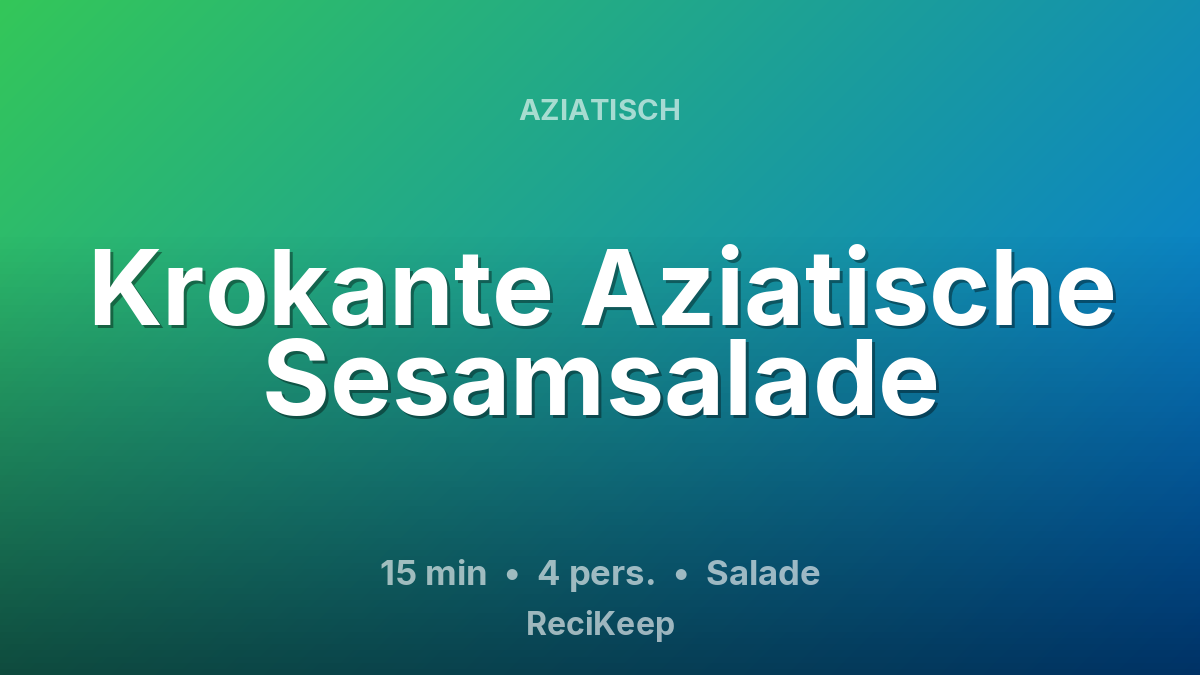 Receptkaart Krokante Aziatische Sesamsalade – Salade