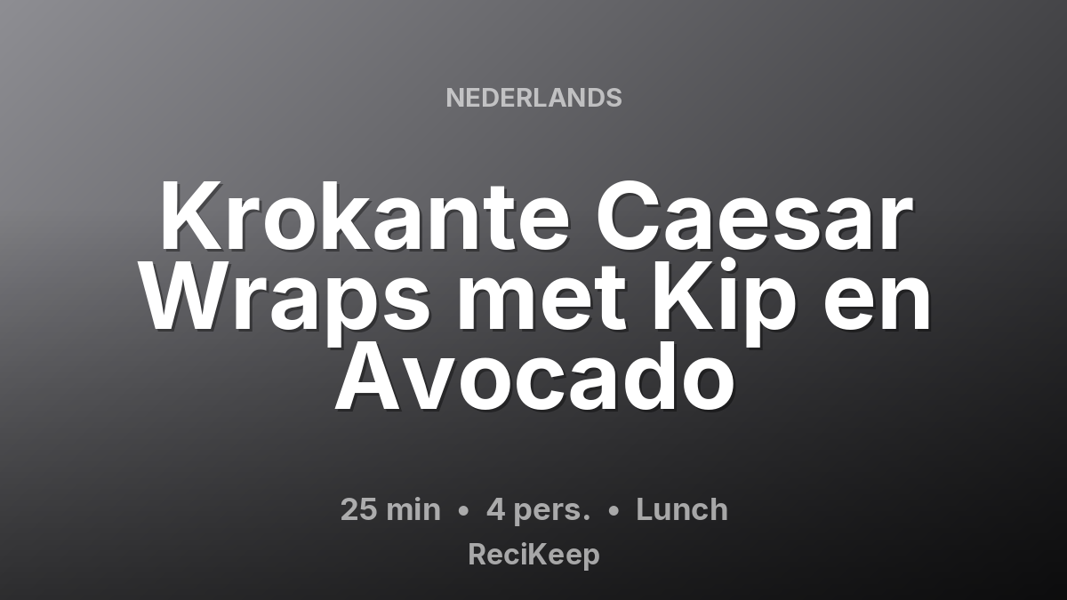 Receptkaart Krokante Caesar Wraps met Kip en Avocado – Lunch