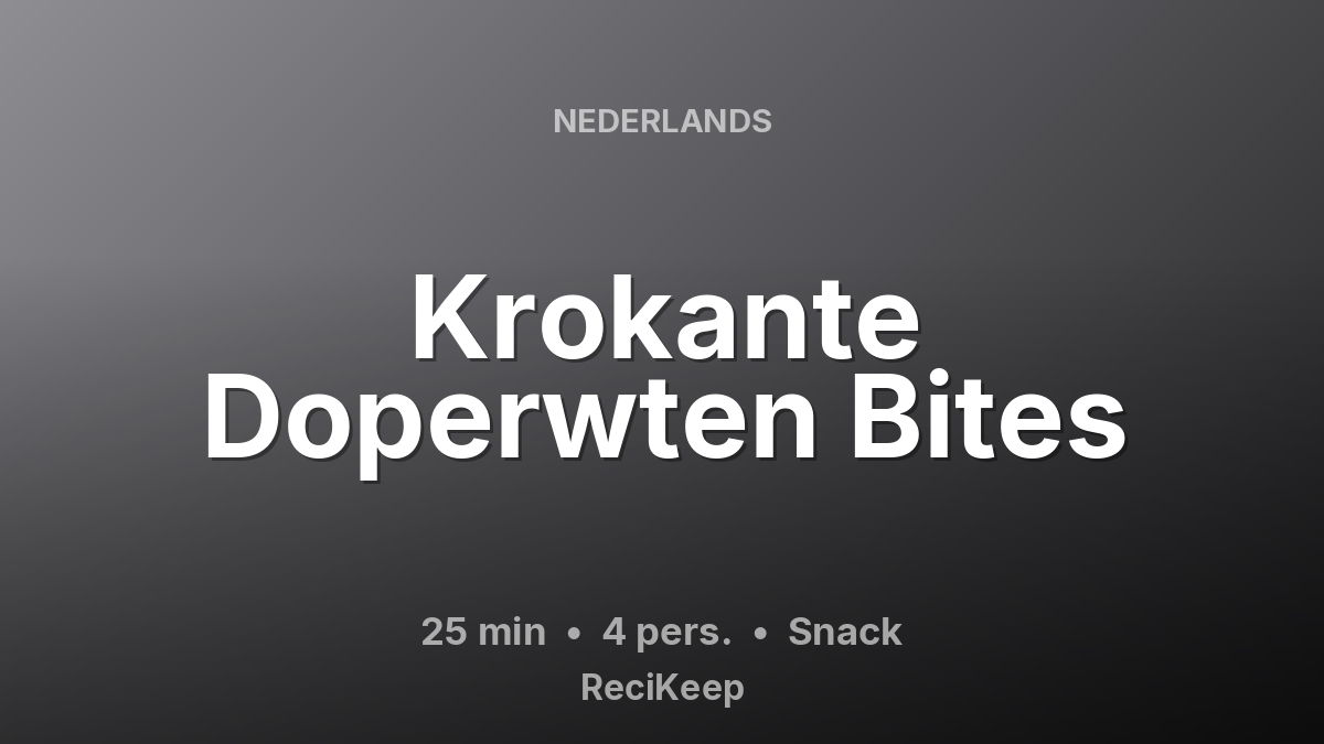 Receptkaart Krokante Doperwten Bites – Snack