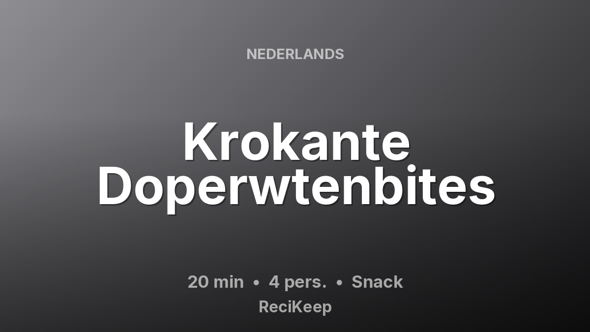 Receptkaart Krokante Doperwtenbites – Snack