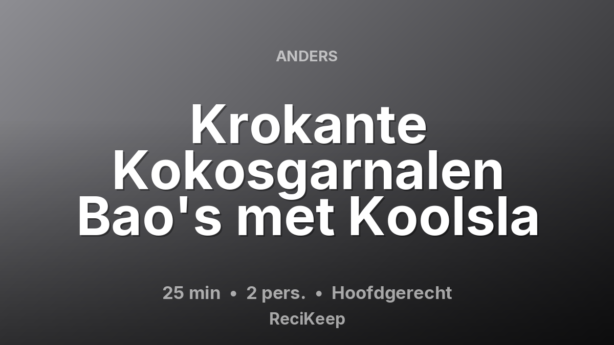 Receptkaart Krokante Kokosgarnalen Bao's met Koolsla – Hoofdgerecht