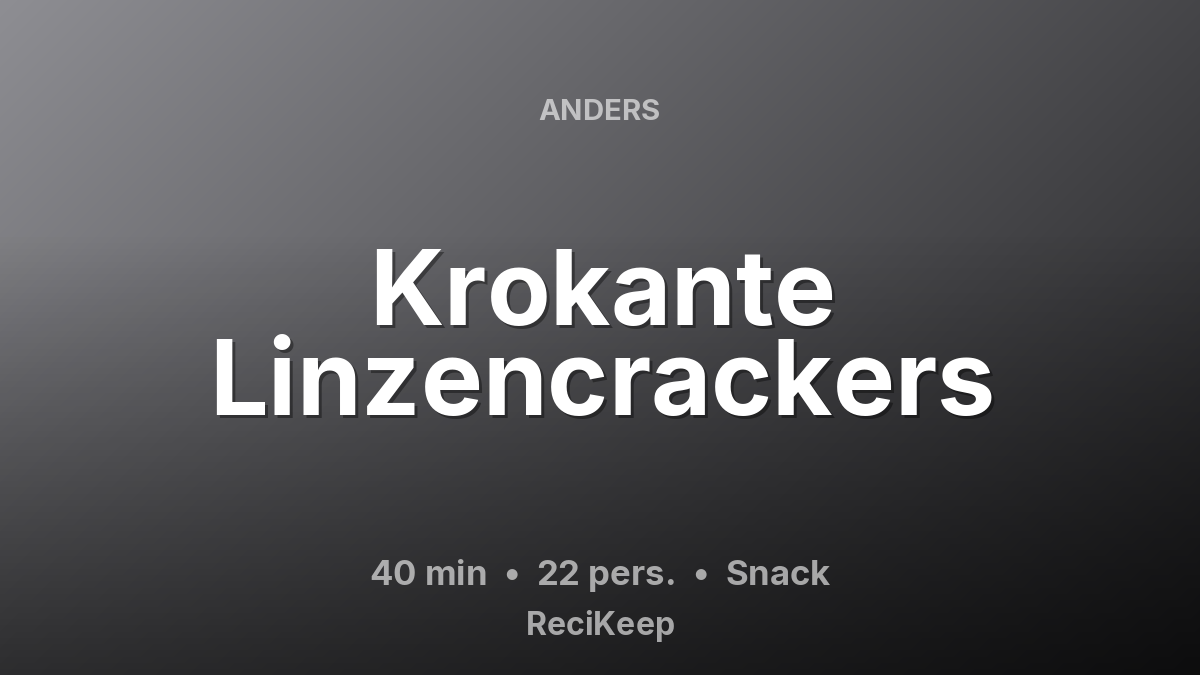 Receptkaart Krokante Linzencrackers – Snack