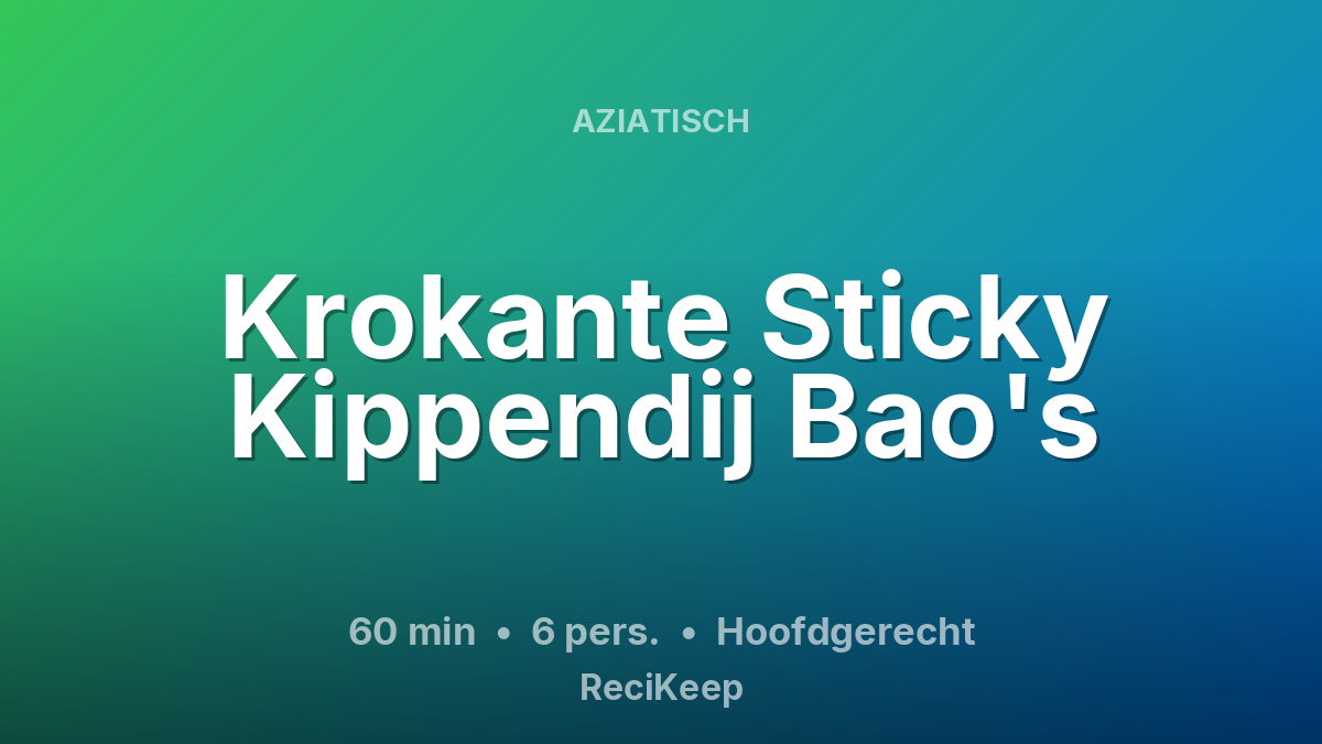 Receptkaart Krokante Sticky Kippendij Bao's – Hoofdgerecht