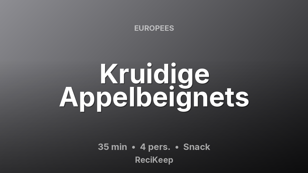 Receptkaart Kruidige Appelbeignets – Snack
