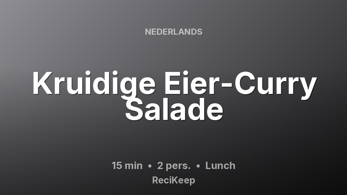 Receptkaart Kruidige Eier-Curry Salade – Lunch