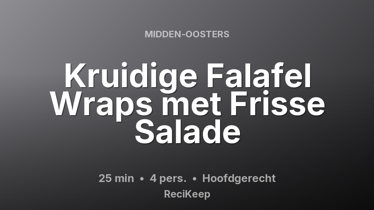 Receptkaart Kruidige Falafel Wraps met Frisse Salade – Hoofdgerecht