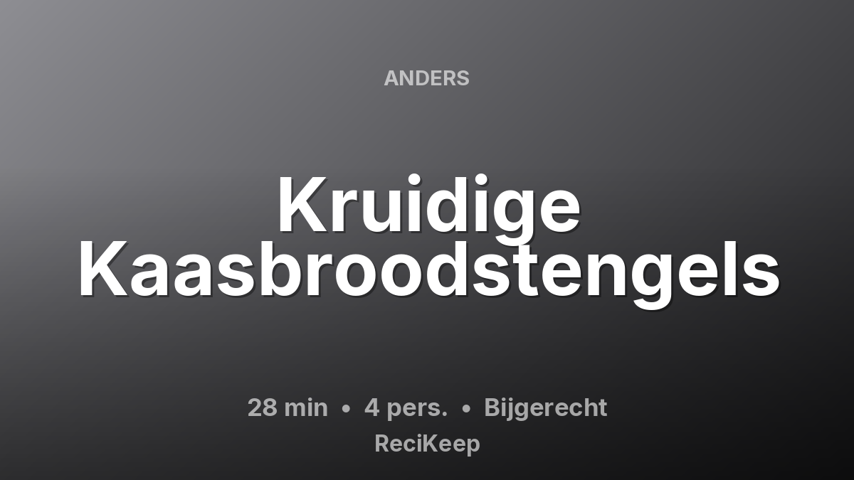 Receptkaart Kruidige Kaasbroodstengels – Bijgerecht