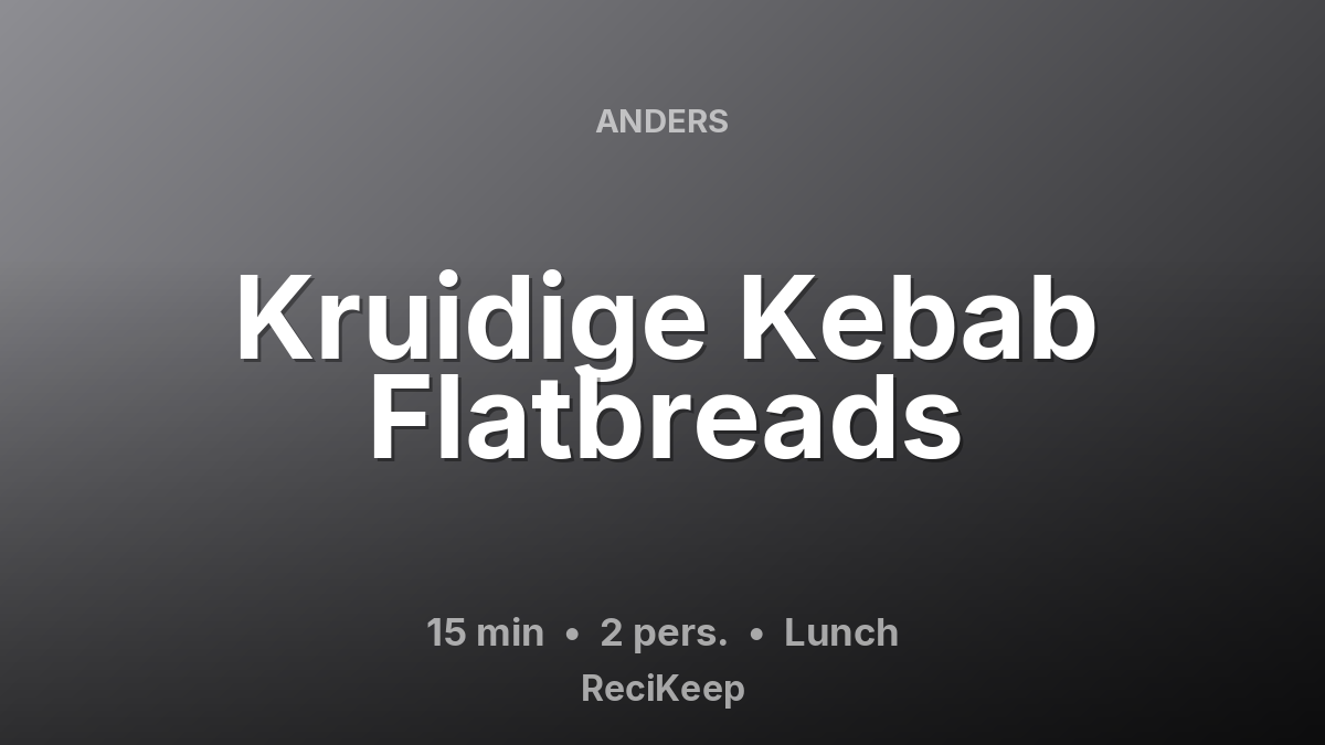 Receptkaart Kruidige Kebab Flatbreads – Lunch