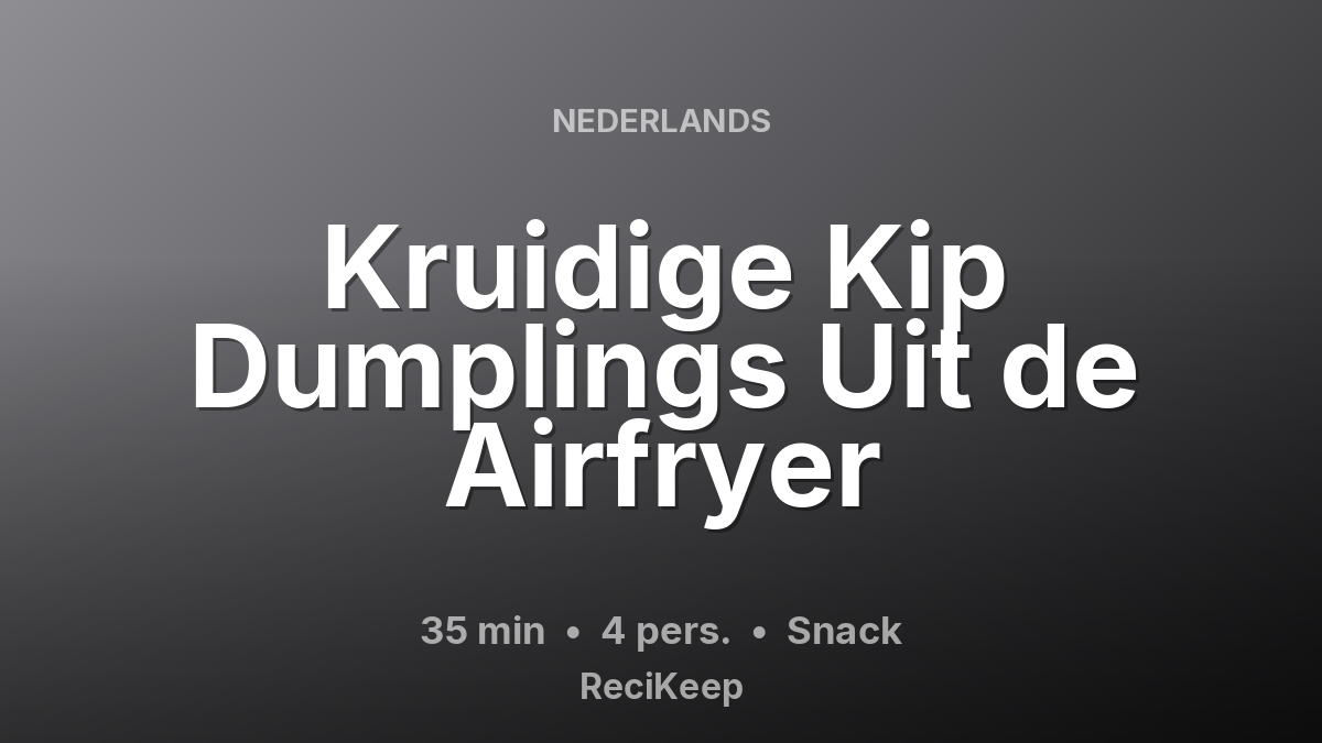 Receptkaart Kruidige Kip Dumplings Uit de Airfryer – Snack