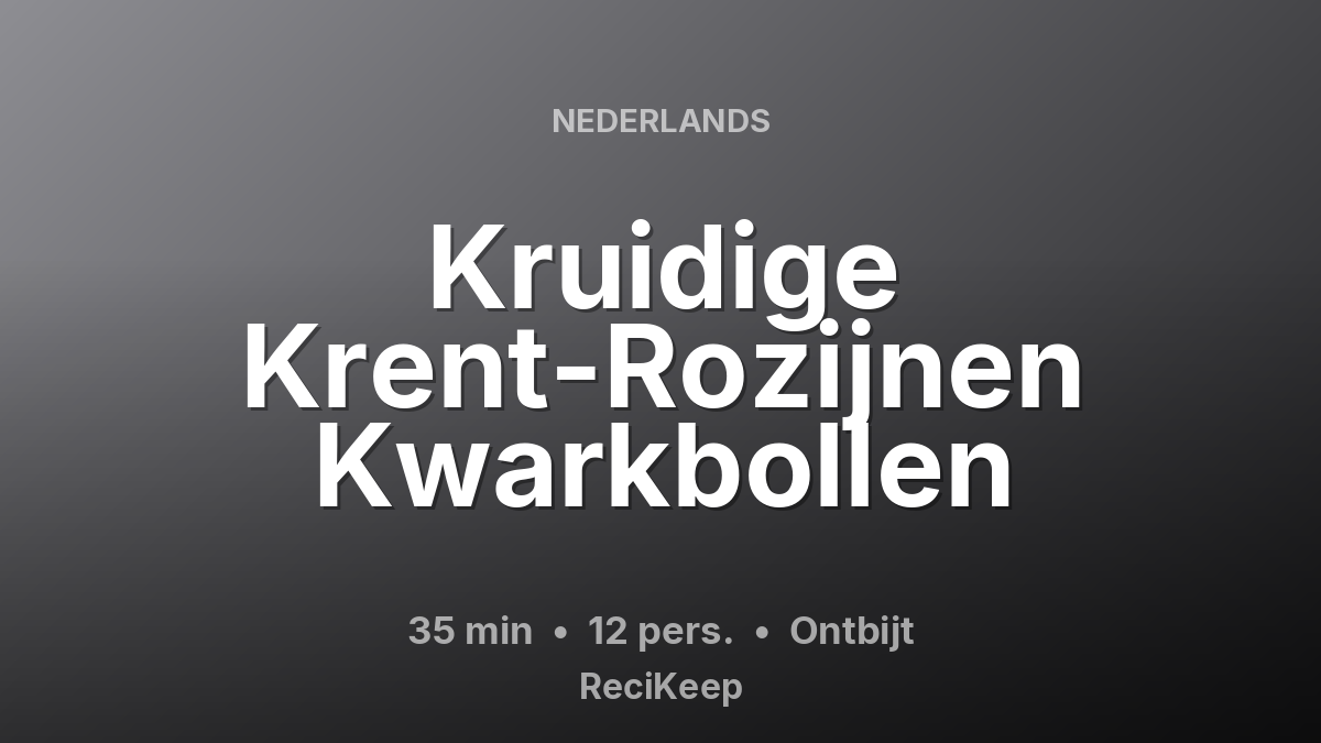 Receptkaart Kruidige Krent-Rozijnen Kwarkbollen – Ontbijt