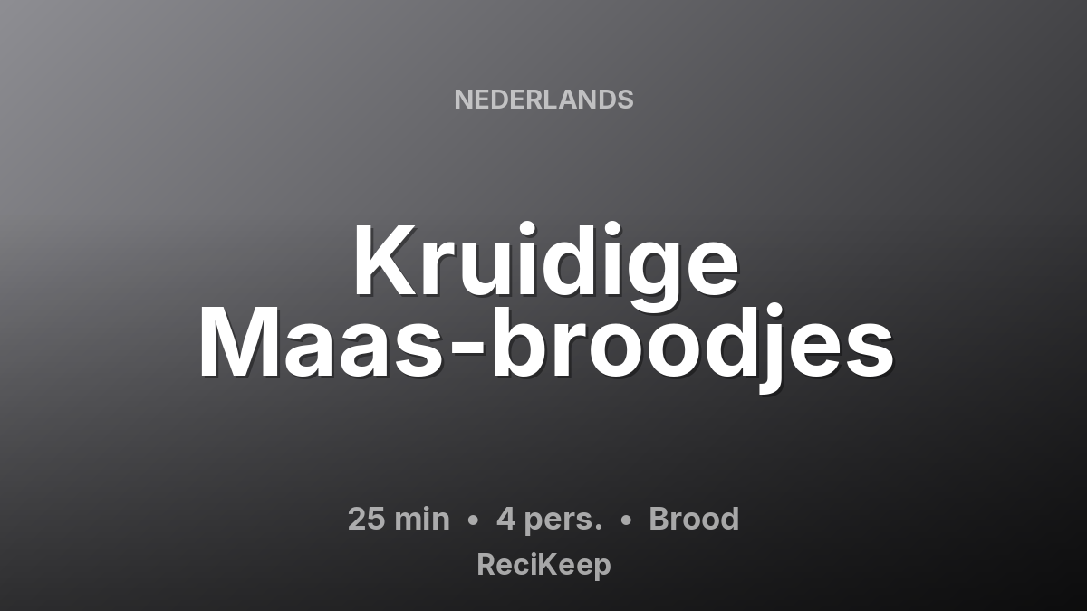 Receptkaart Kruidige Maas-broodjes – Brood