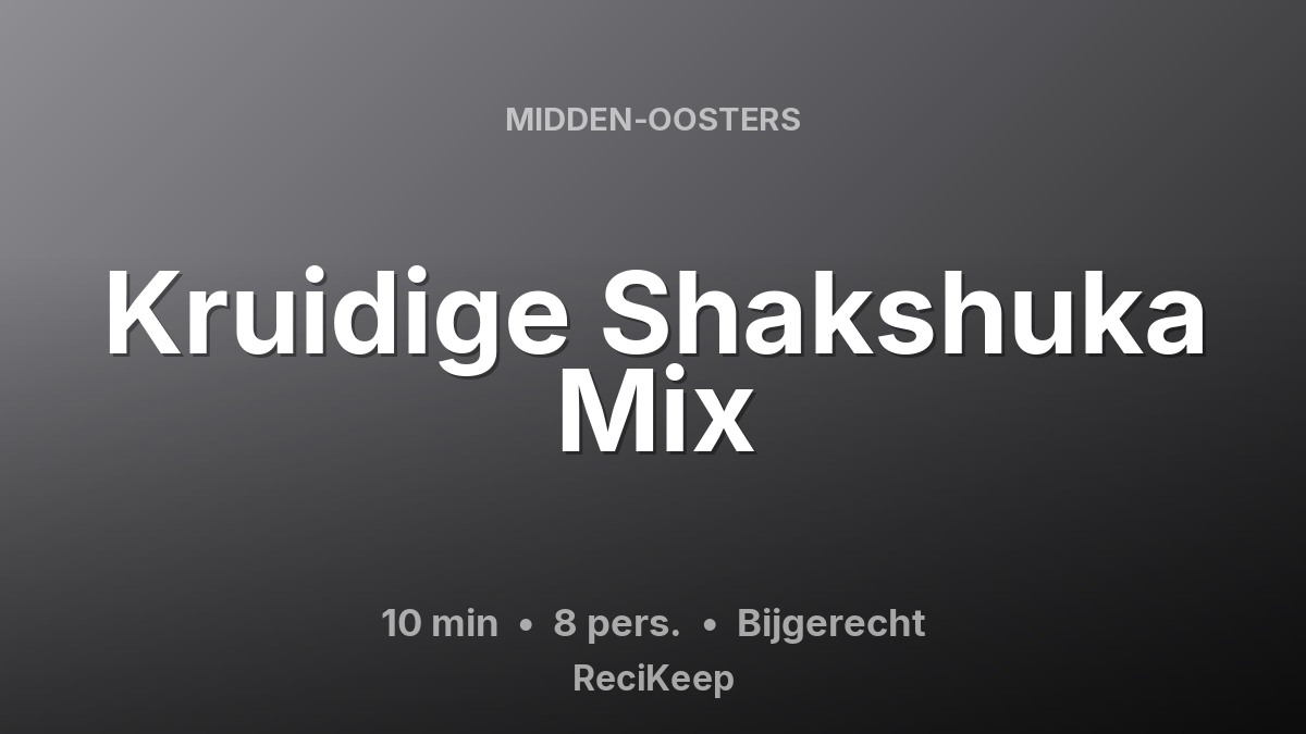 Receptkaart Kruidige Shakshuka Mix – Bijgerecht