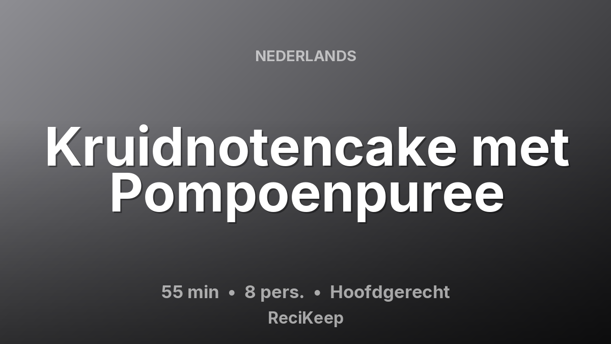 Receptkaart Kruidnotencake met Pompoenpuree – Hoofdgerecht