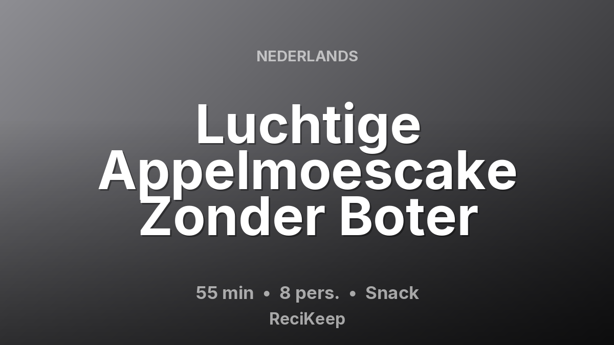 Receptkaart Luchtige Appelmoescake Zonder Boter – Snack